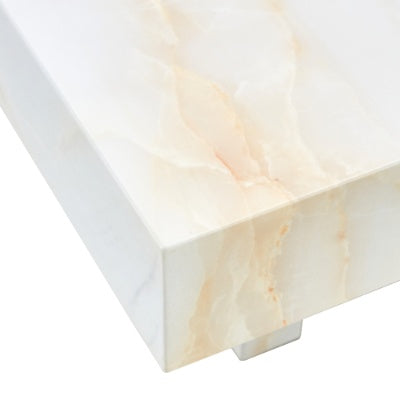 A Modern And Practical Coffee Table With Imitation Marble Patterns, Made Of MDF Material. The Fusion Of Elegance And Natural Fashion 31.4X 31.4X12 CJDropshipping