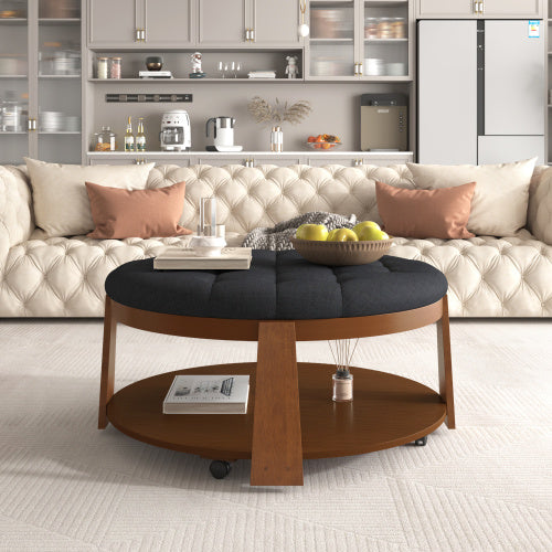 Round Footstool Coffee Table CJDropshipping