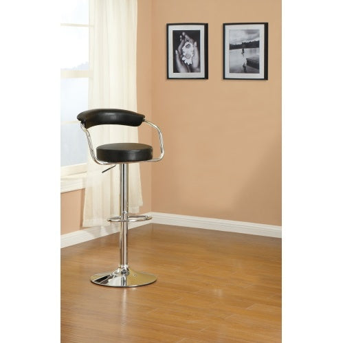 Contemporary Style White Color Bar Stool Counter Height Chairs Set Of 2 Adjustable Swivel Kitchen Island Stools