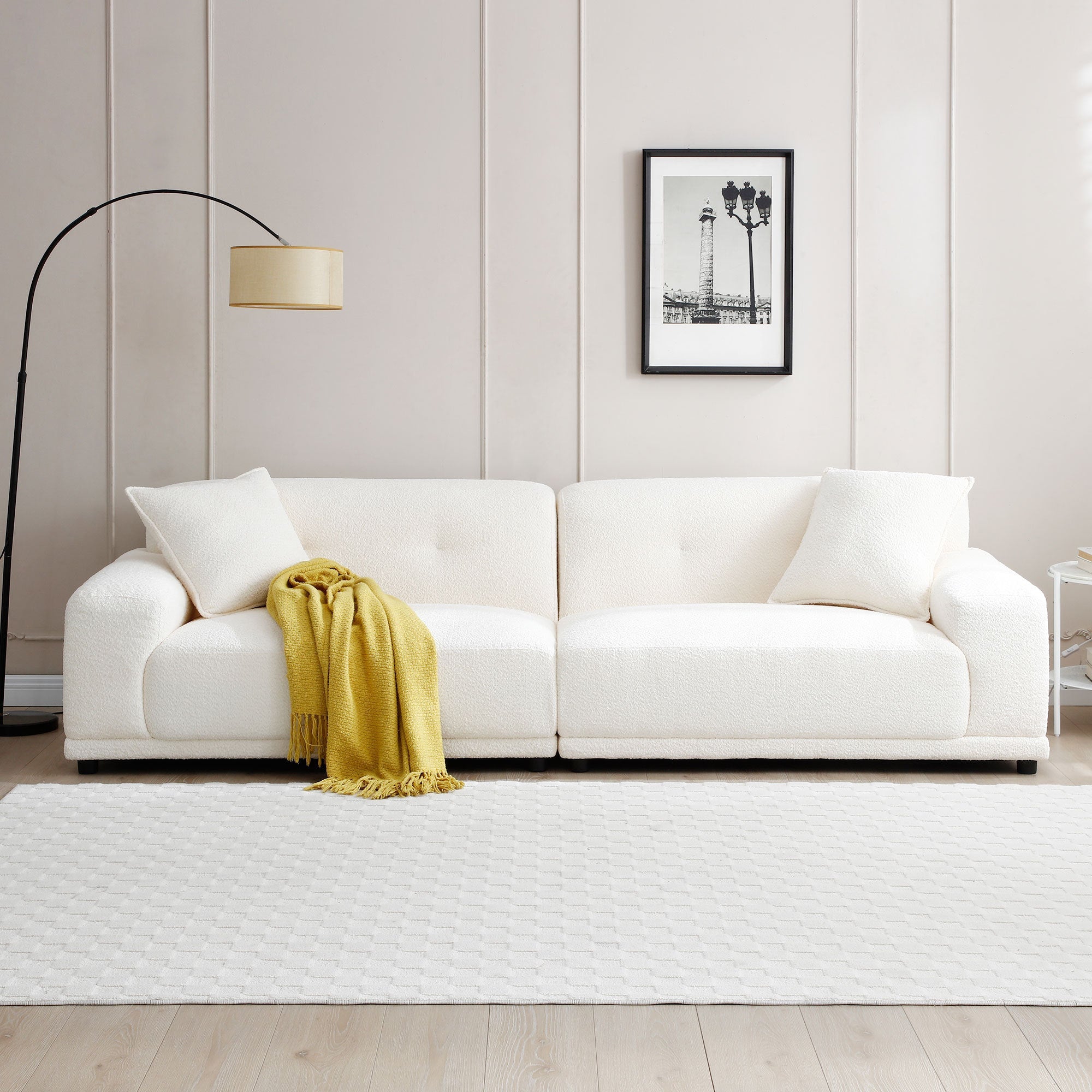 110.23'' Teddy Fleece Couches and Sofas with Extra Deep Seats 2