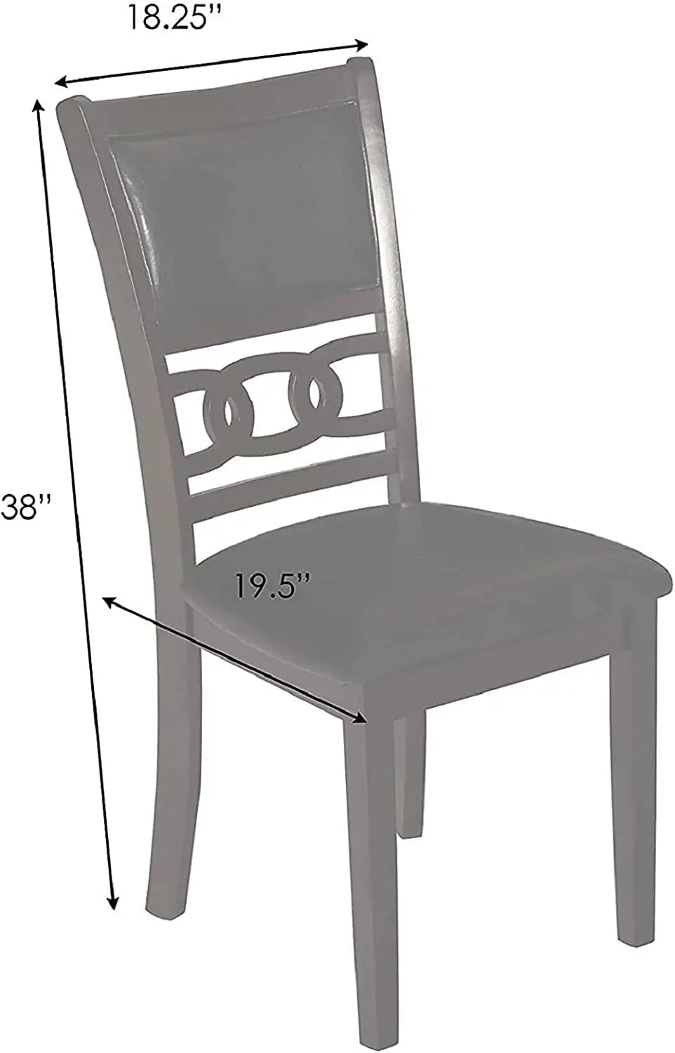 Gray 5-Piece round Dining Set with 1 Table and 4 Chairs Peach Maple