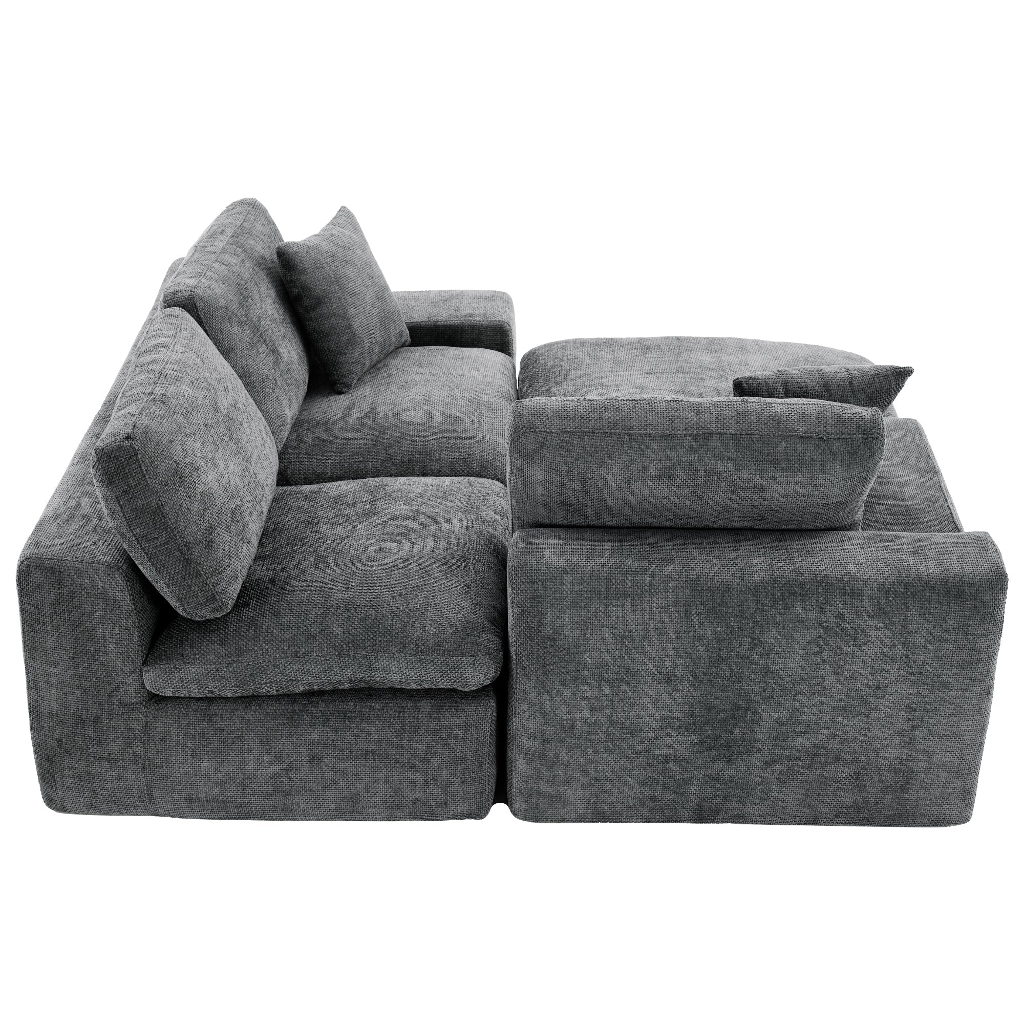Cloud Sectional Sofa 107.9' Upholstered Sofa Couch with Double-layer