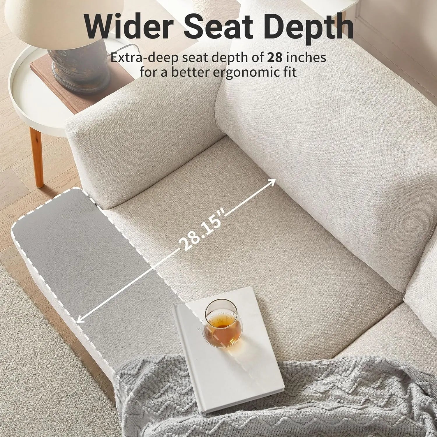 Modern Dark Grey Loveseat for Small Spaces Peach Maple