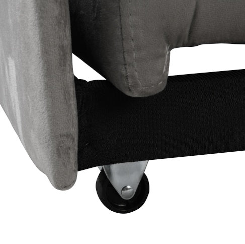 Folding Ottoman Sofa Bed Gray