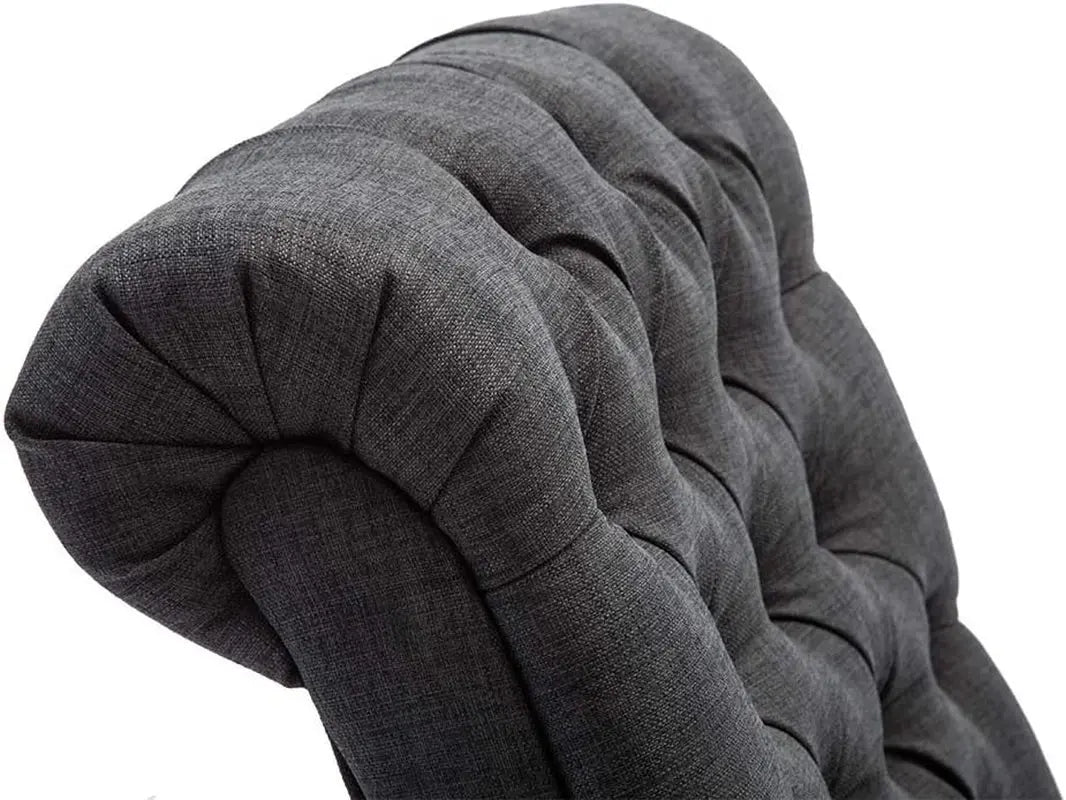 Gray Armless Accent Chair with Wood Legs Peach Maple