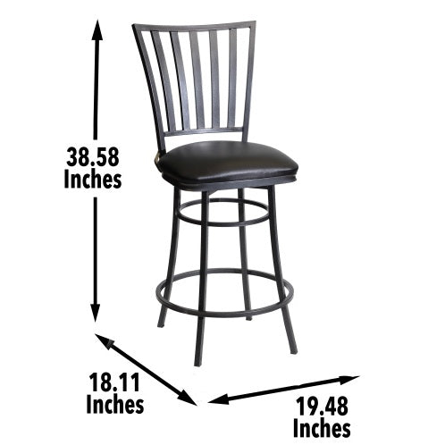 Stellan - Swivel Counter Stool Black