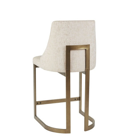 26 H Upholstered Counter Stool With Metal Base