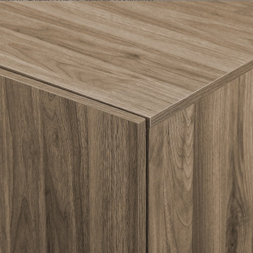 Mid-Century Modern 3-Drawer Low TV Stand For TVs Up To - Slate Grey