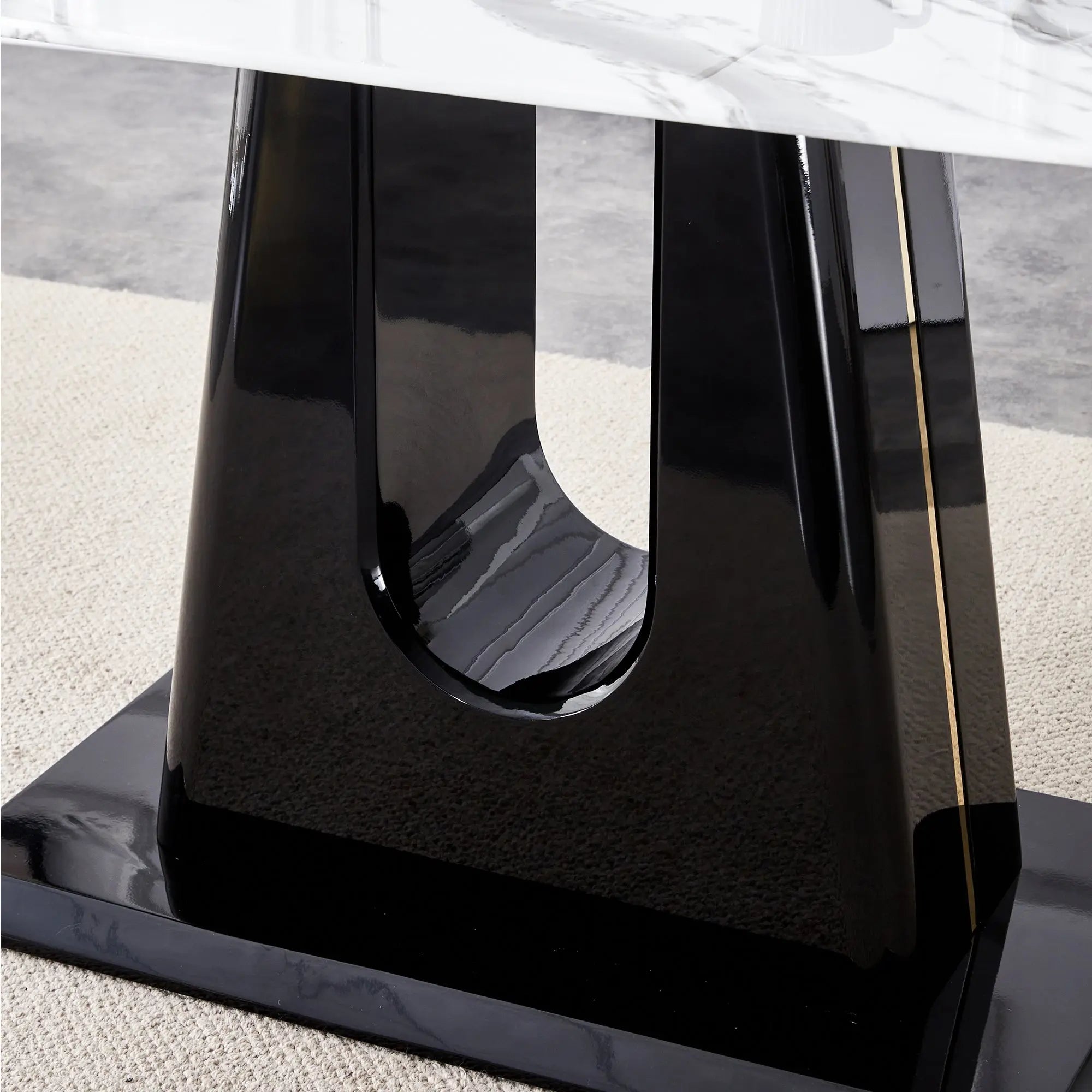 Table and chair set, modern and minimalist dining table, imitation Sangria Beech