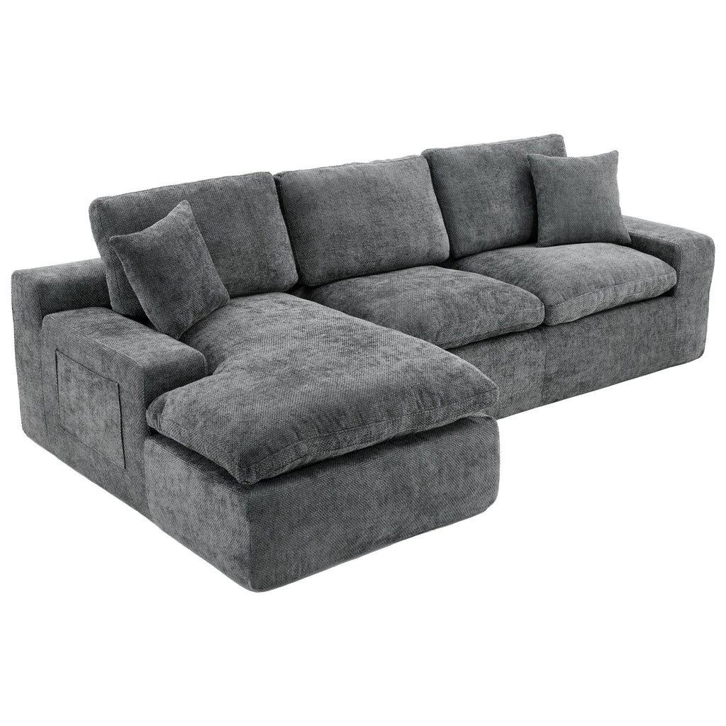 Cloud Sectional Sofa 107.9' Upholstered Sofa Couch with Double-layer