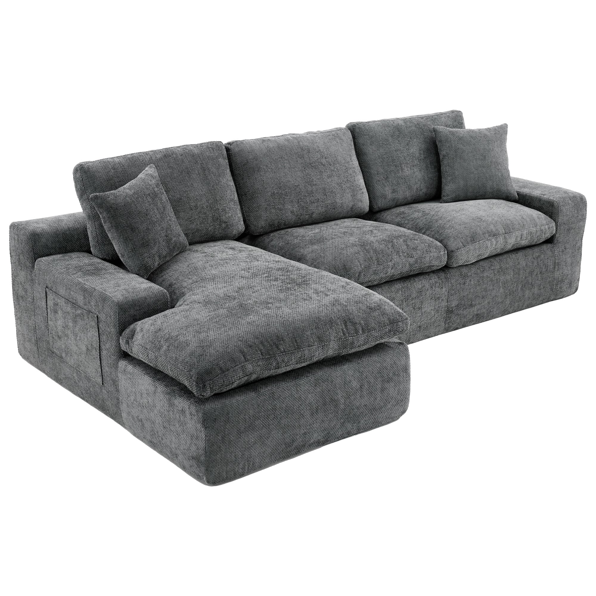 Cloud Sectional Sofa 107.9' Upholstered Sofa Couch with Double-layer