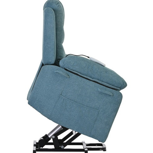 Massage Recliner,Power Lift Chair For Elderly With Adjustable Massage And Heating Function,Recliner Chair With Infinite Position And Side Pocket For Living Room ,Beige