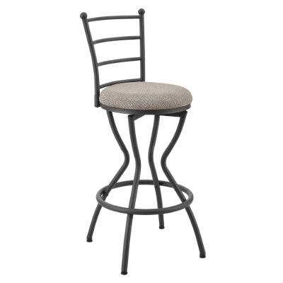 3 Bar Table And Chairs Set For Dining Room Industrial Counter Height Bar Chairs With Metal Back, Fabric Seat