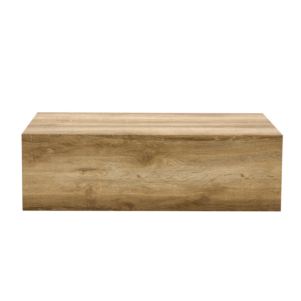 Modern Coffee Table with Smooth Light Wood Texture Patterns, MDF Sangria Beech