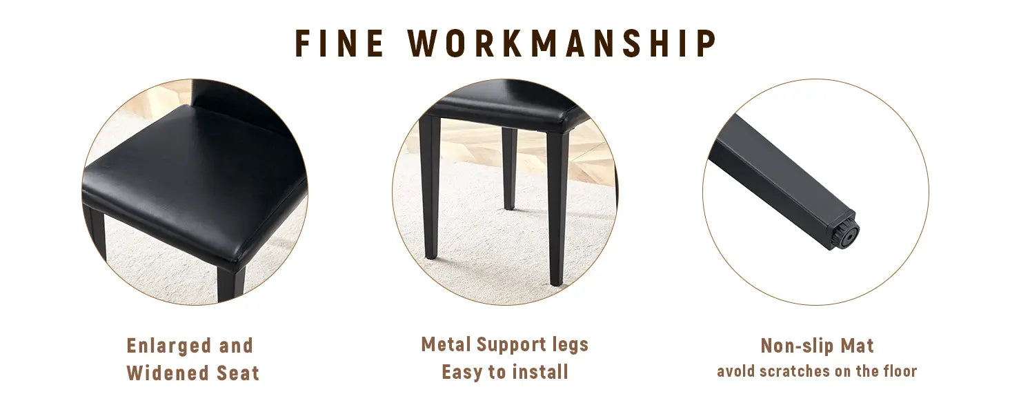 Table and chair set.71*35.4 inch Wooden And Black Spliced Dining Table Sangria Beech
