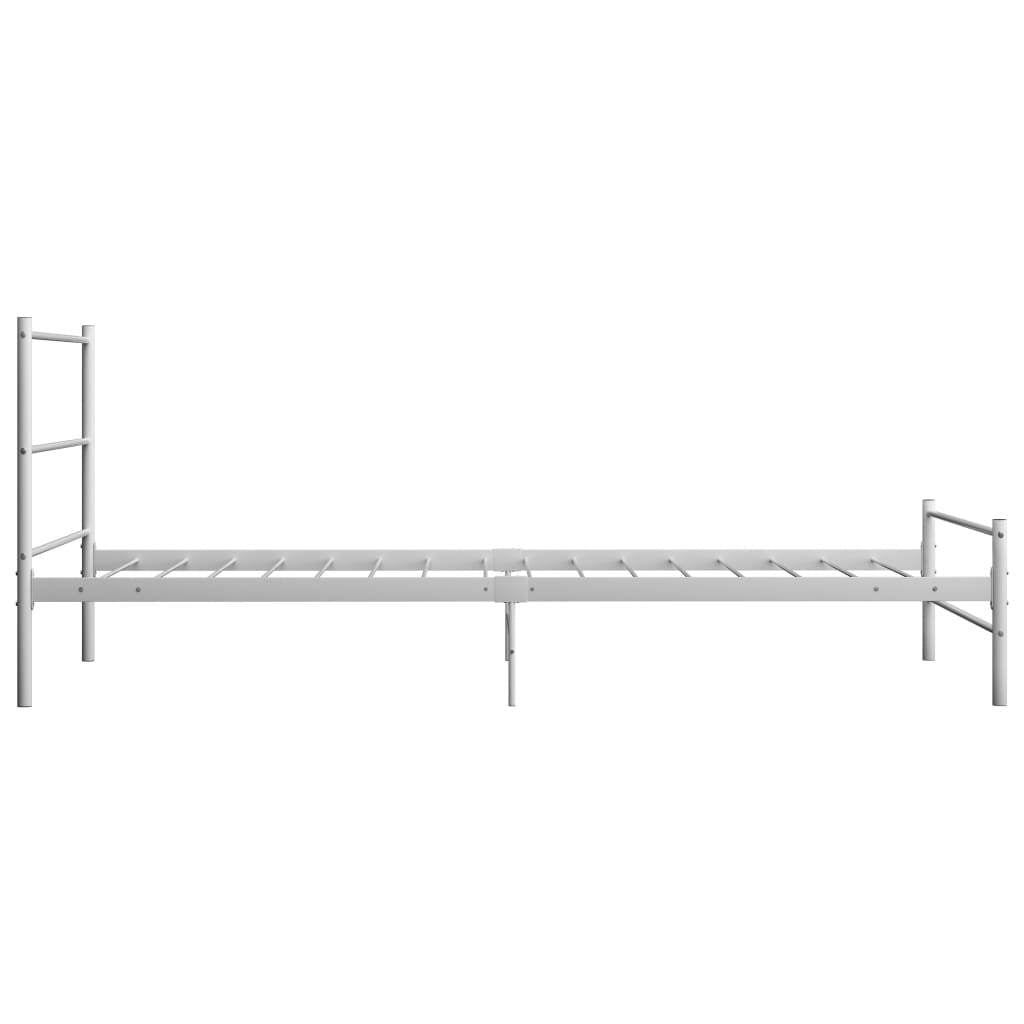 Bed White Metal 90x200 cm
