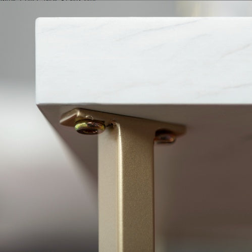 Modern Glam Metal And Faux Marble Coffee Table CJDropshipping