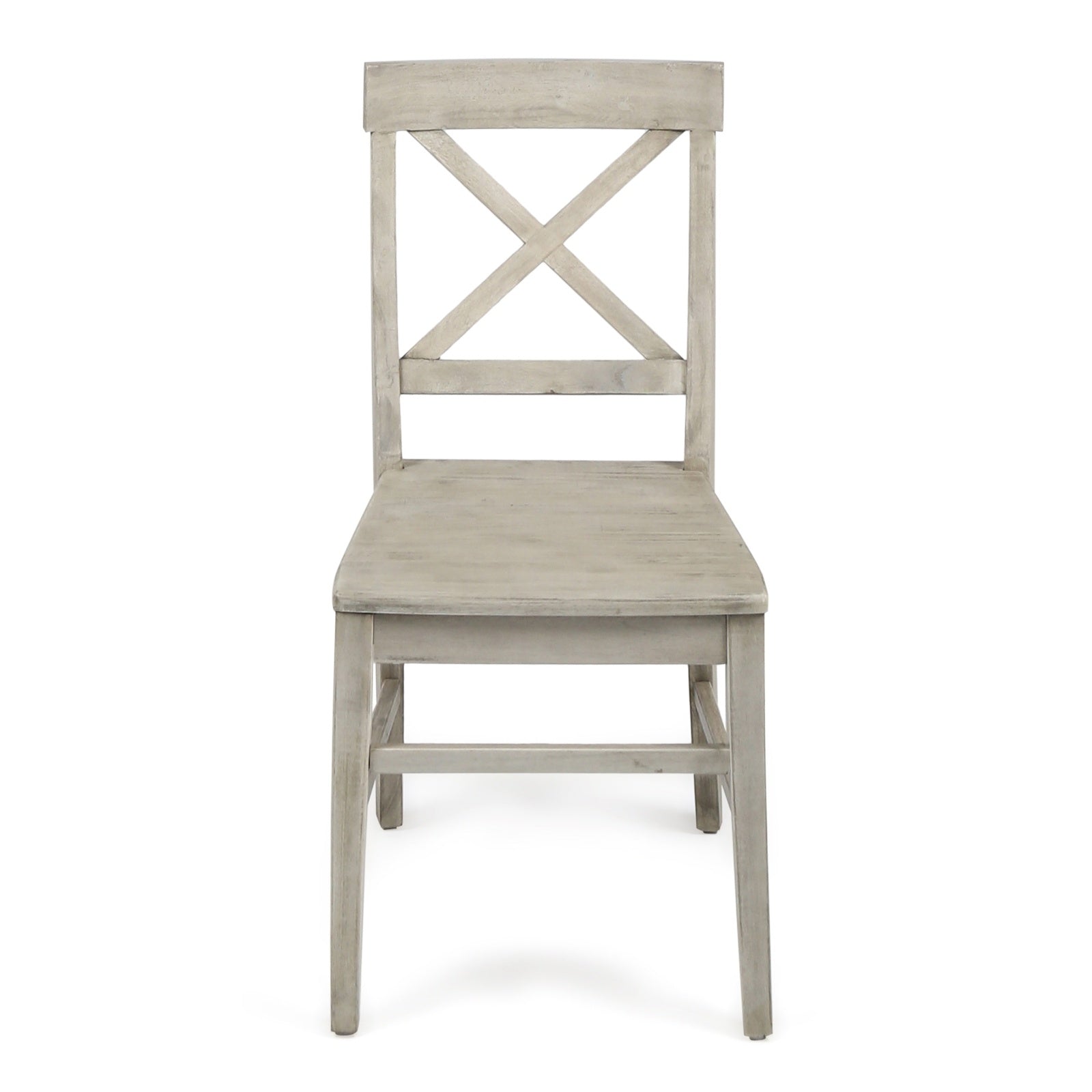 Acacia Wood Dining Chairs, Light Grey Wash, 21D X 17.75W X 35.5H Inch  Set Of 2 CJDropshipping