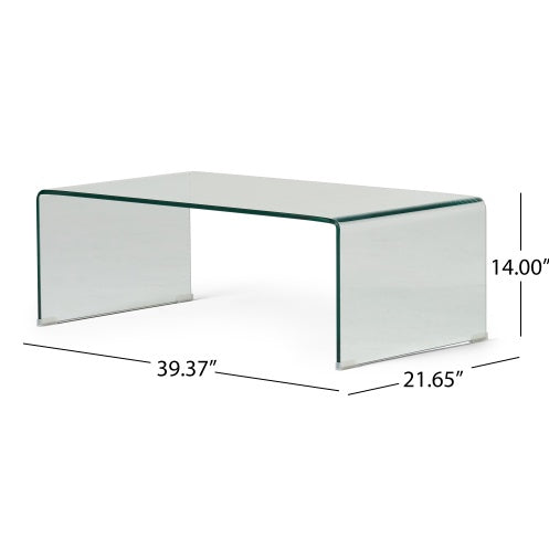 COFFEE TABLE 12MM TEMPERED BENT GLASS CJDropshipping