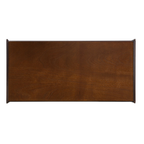 U-Can Modern Rectangle Coffee Table With 4 Drawers And 2 Display Shelves,  Wood Coffee Table With Fluted Style, Tempered Glass For Living Room CJDropshipping