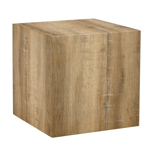 Elevate Your Living Space With This Square Modern MDF Coffee Table That Showcases Smooth, Light Wood Color Texture Patterns. It Is Characterized By Stylish Design.15.7x15.7x15.7 CJDropshipping