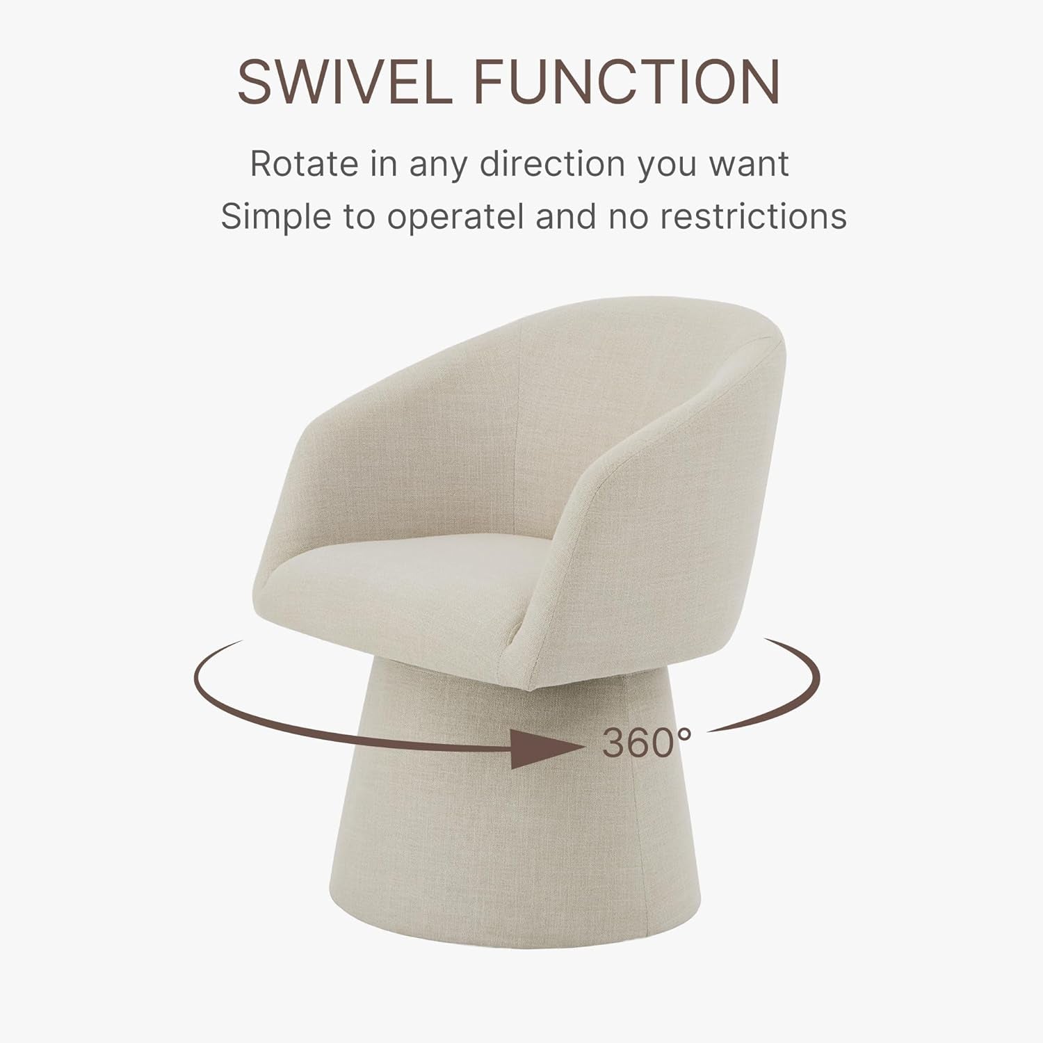 Swivel Dining Chairs Modern Accent Armchair Side Deskchair for