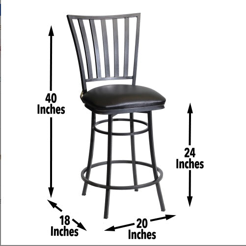 Stellan - Swivel Counter Stool Black