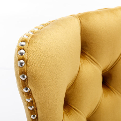 Swivel Velvet Barstools Adjusatble Seat Height From 25-33 Inch Gold,Set Of 2