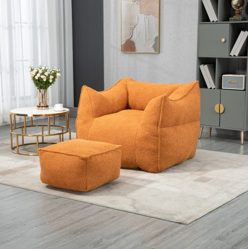 COOLMORE Bean Bag Chair Lazy Sofa Footstool Durable Comfort Lounger High Back Bean Bag Chair Couch For Adults And Kids, Indoor    Outdoor