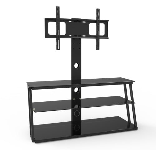 Multi-Function Angle And Height Adjustable Tempered Glass TV Stand Teal Simba