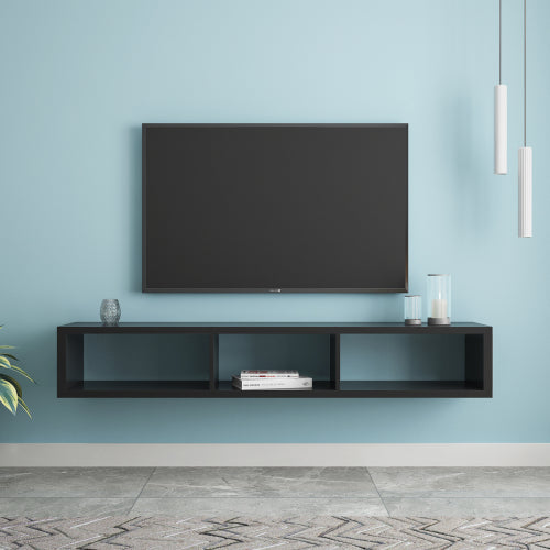 60" Shallow Floating TV Console TV Stand Teal Simba