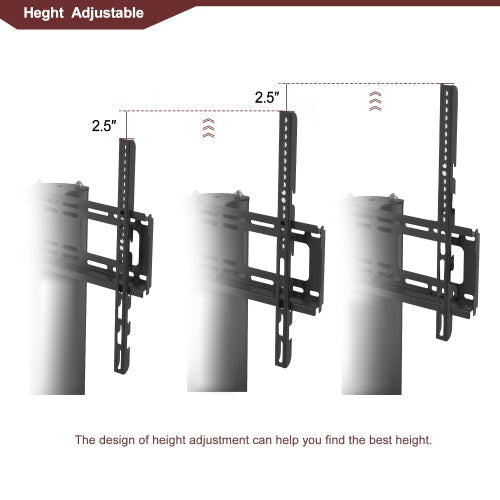Multi-function TV Stand Height Adjustable Bracket Swivel 3-Tier Teal Simba
