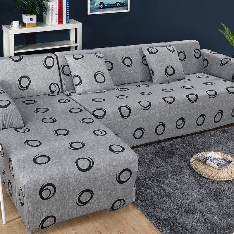 BotaniLuxe™ – Floral Stretch Sofa Cover for Modular/L-Shape Sofas Carmine Juneberry