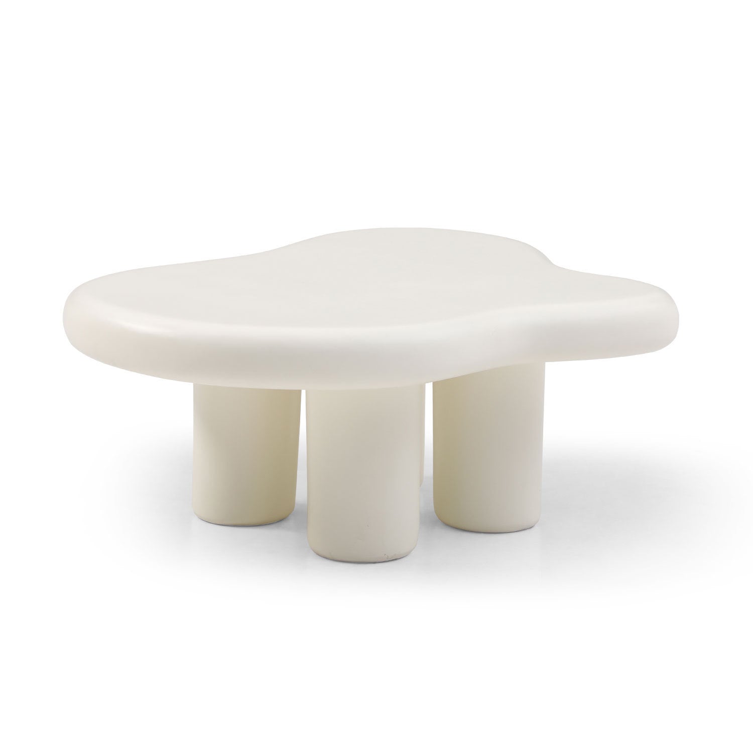 Cute Cloud Coffee Table for Living Room, Cream ,35.43inch Olive Phaedra
