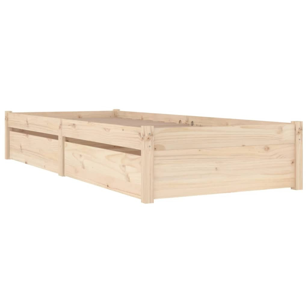 Bed with Drawers 75x190 cm