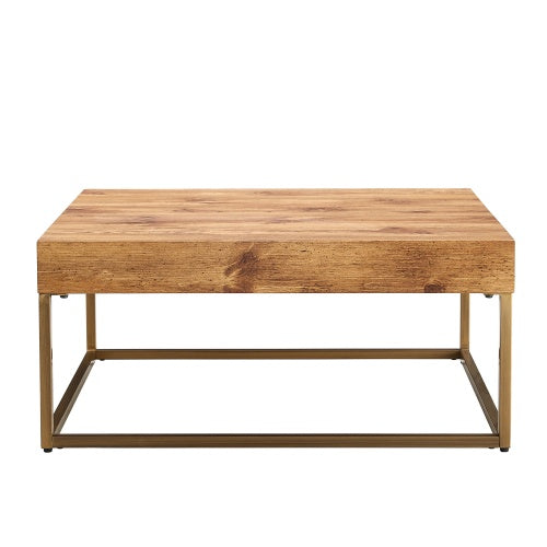 Modern Rectangular Coffee Table, Dining Table. MDF Desktop With Metal Legs. Suitable For Restaurants And Living Rooms. The Size  31.5x31.5x14.37 CJDropshipping