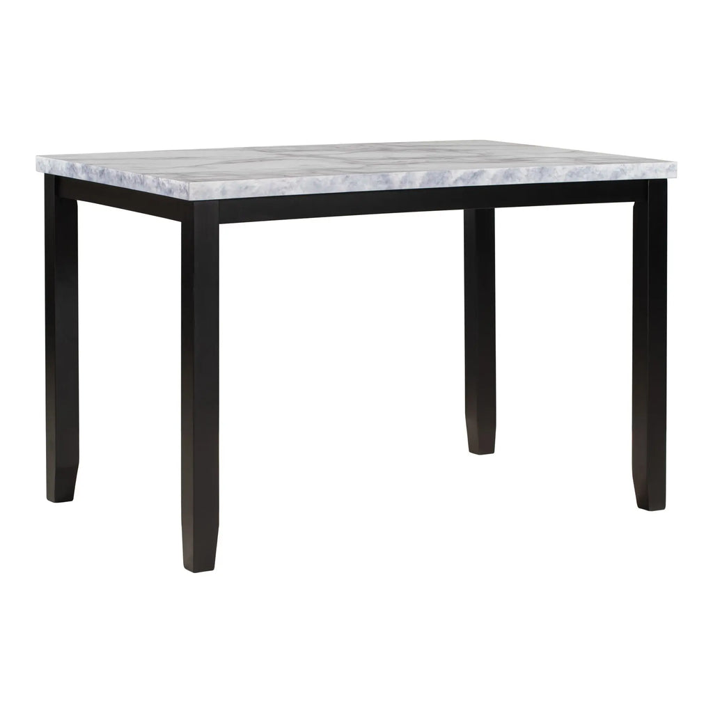 Faux Marble 5-Piece Dining Set Table with 4 Thicken Cushion Dining Crimson Medea