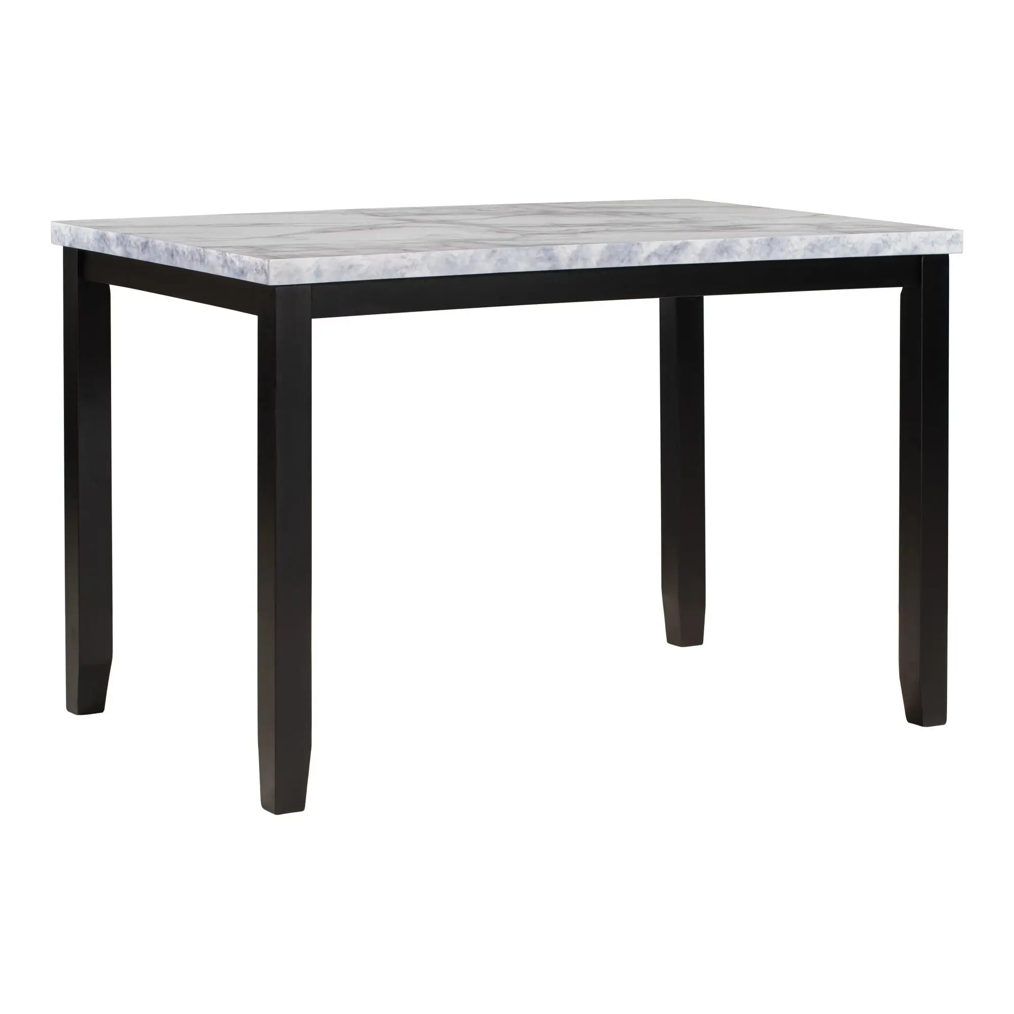 Faux Marble 5-Piece Dining Set Table with 4 Thicken Cushion Dining Crimson Medea