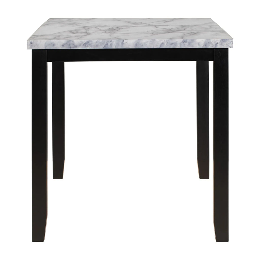 Faux Marble 5-Piece Dining Set Table with 4 Thicken Cushion Dining Crimson Medea
