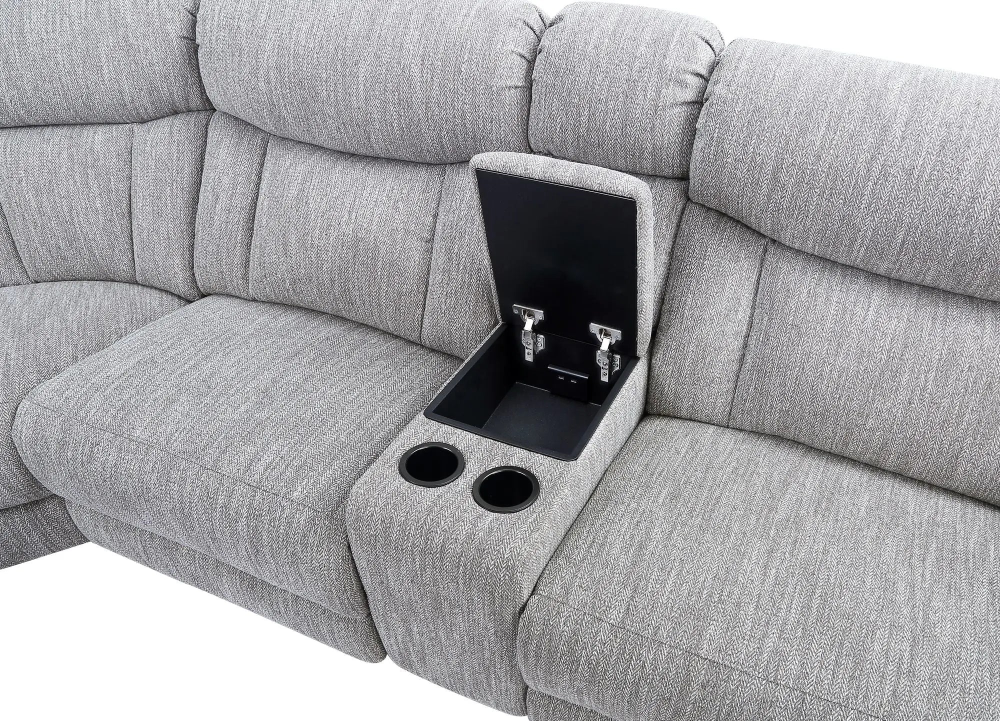 Park City - 5 Piece Sectional - Pearl Silver Crimson Medea