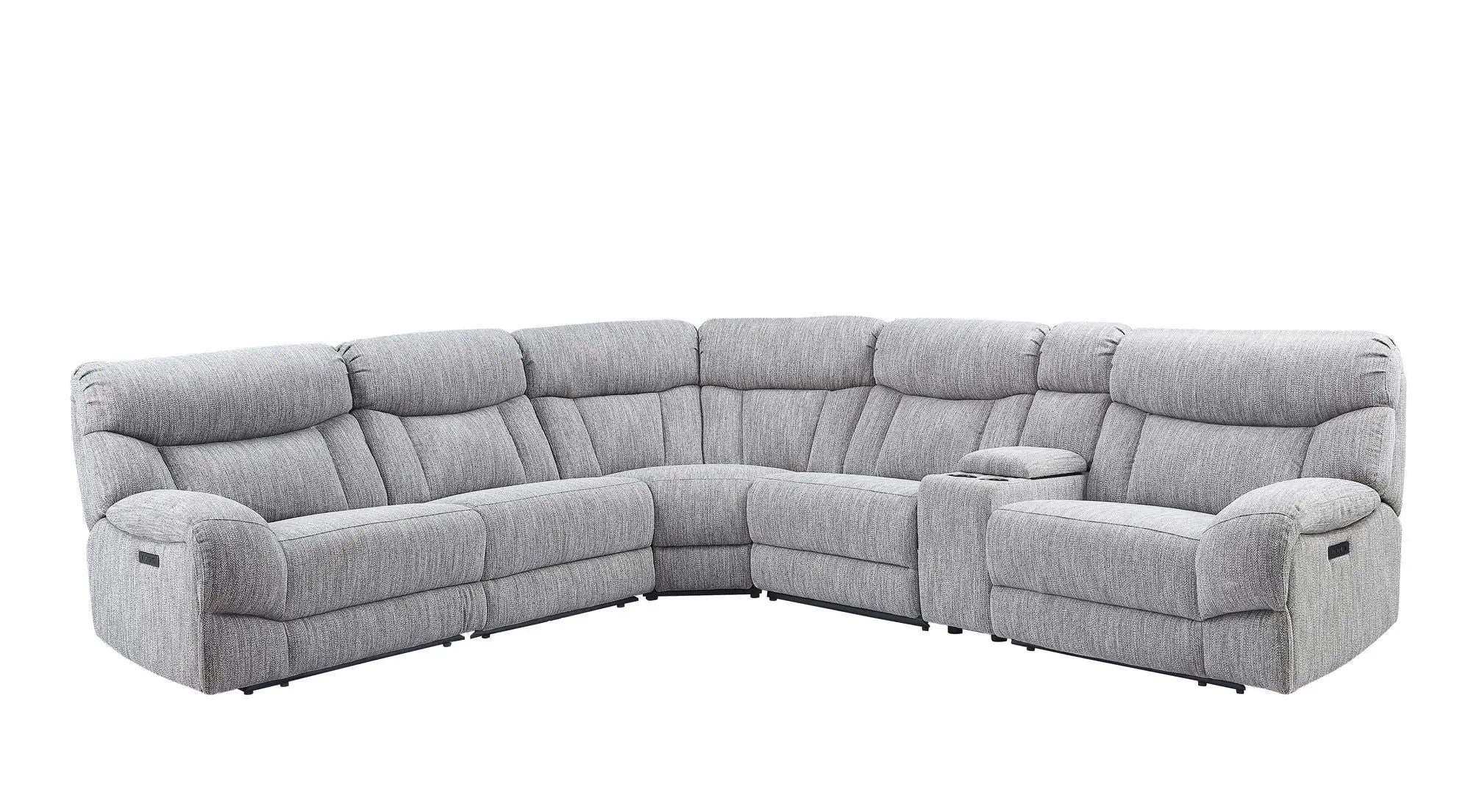 Park City - 5 Piece Sectional - Pearl Silver Crimson Medea