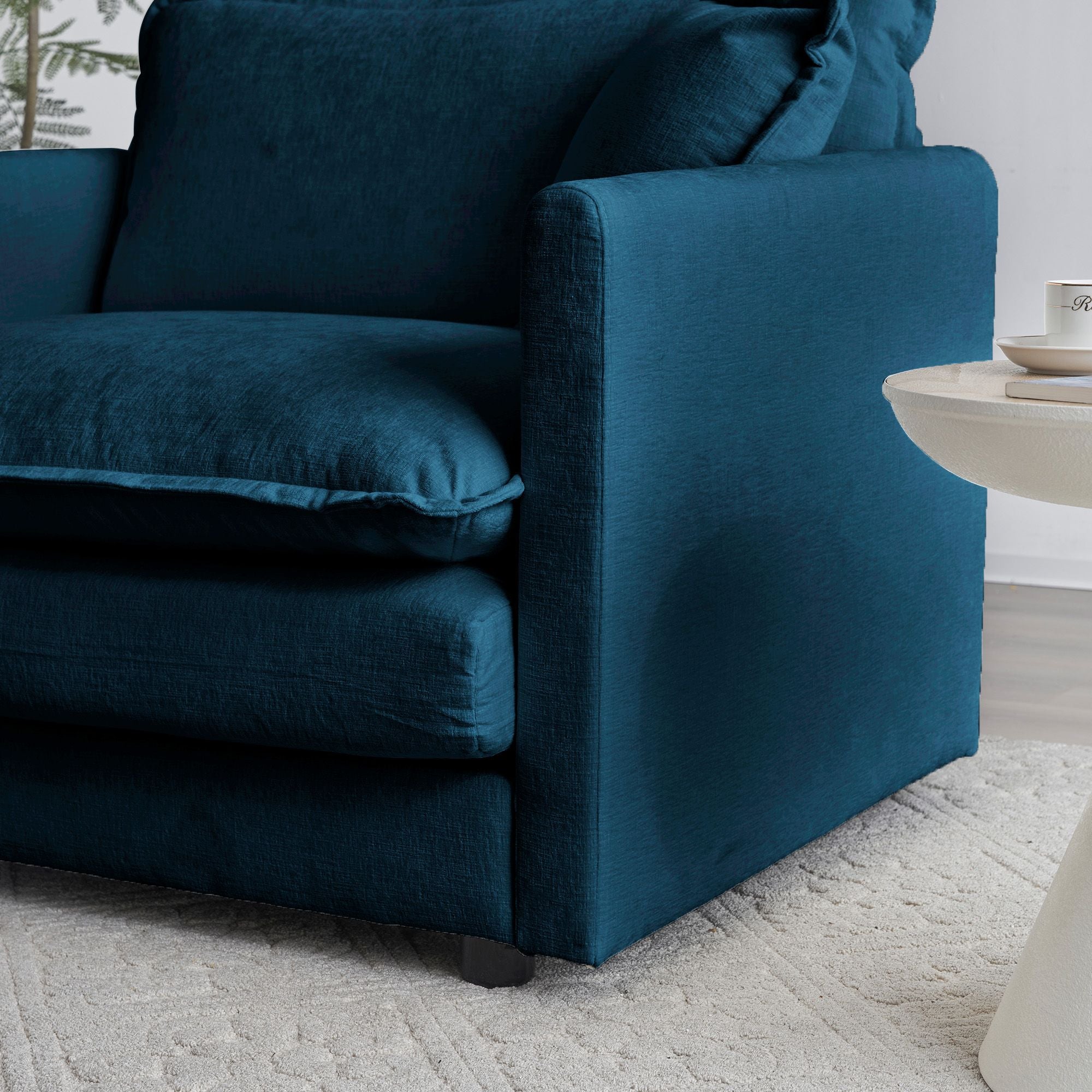 U-Shaped Sectional Sofa w/Reversible Footrest, 5-Seater Convertible