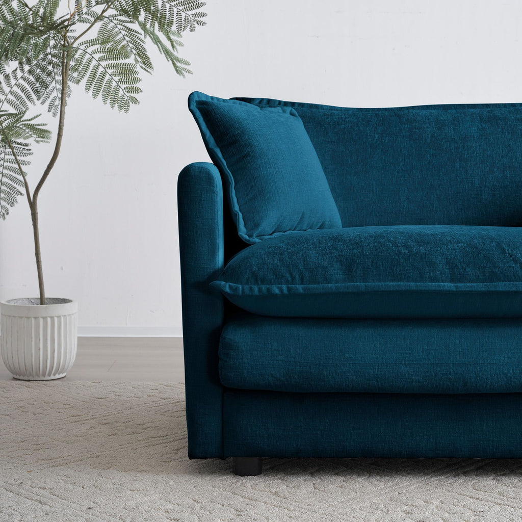 U-Shaped Sectional Sofa w/Reversible Footrest, 5-Seater Convertible