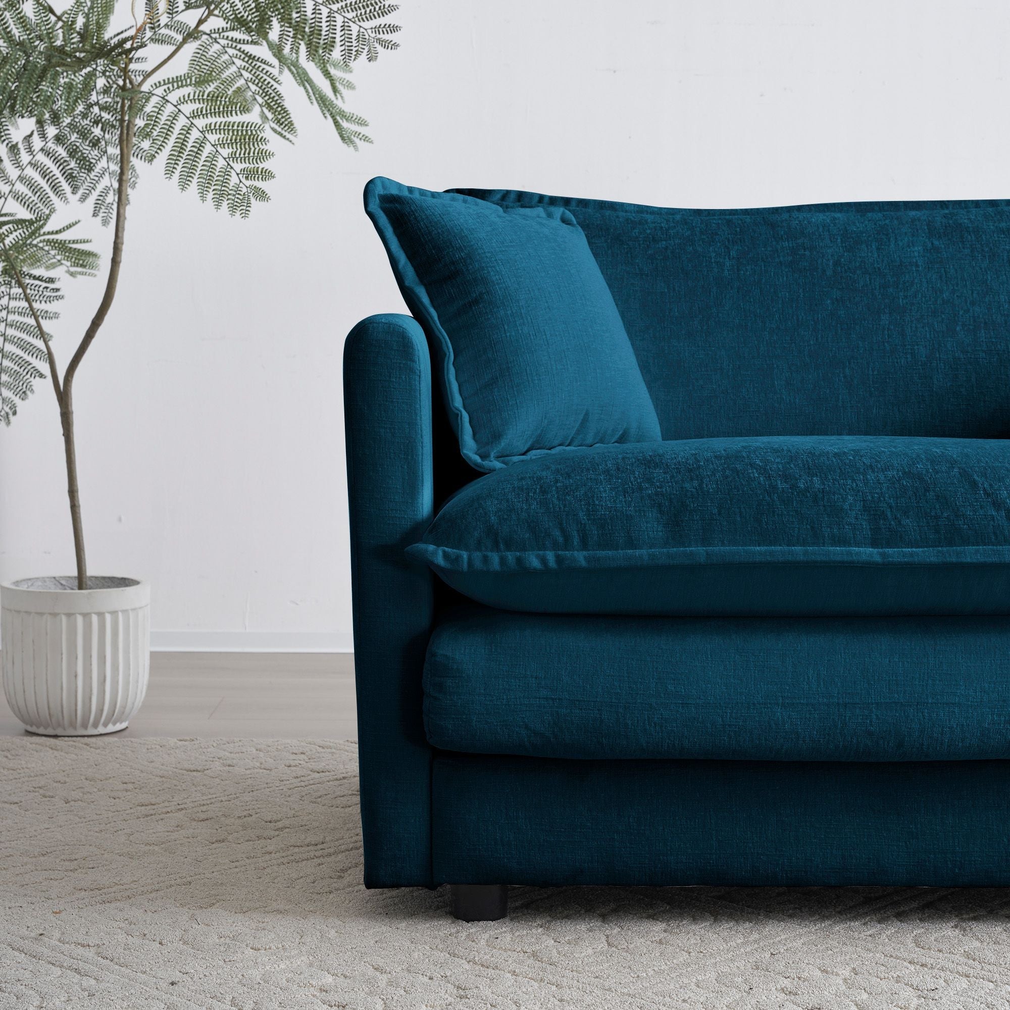 U-Shaped Sectional Sofa w/Reversible Footrest, 5-Seater Convertible