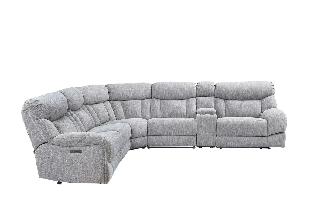 Park City - 5 Piece Sectional - Pearl Silver Crimson Medea