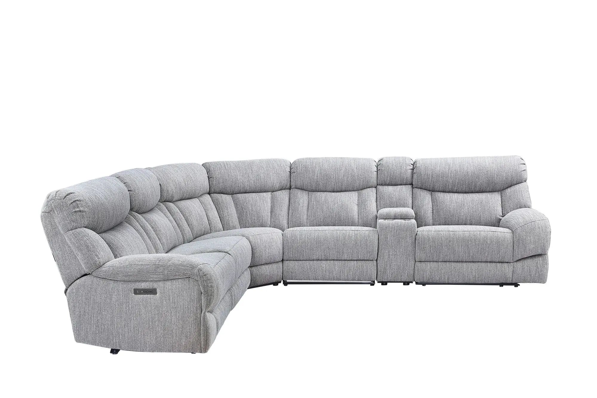 Park City - 5 Piece Sectional - Pearl Silver Crimson Medea