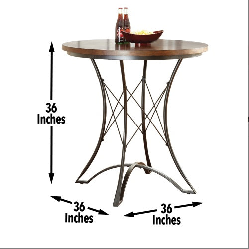 Adele - Round Counter Table - Dark Brown