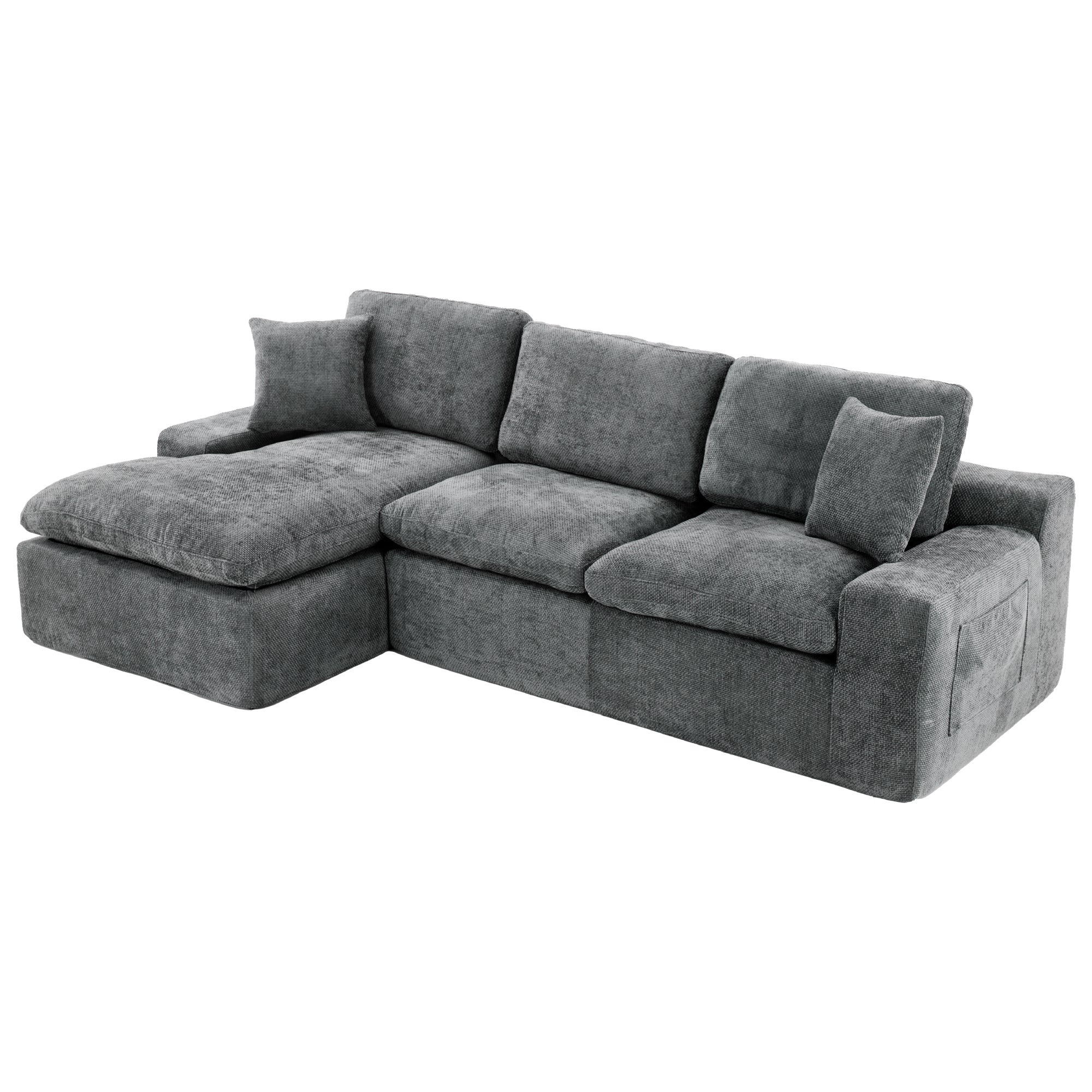Cloud Sectional Sofa 107.9' Upholstered Sofa Couch with Double-layer
