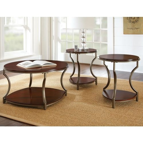 Miles - Round End Table - Brown CJDropshipping