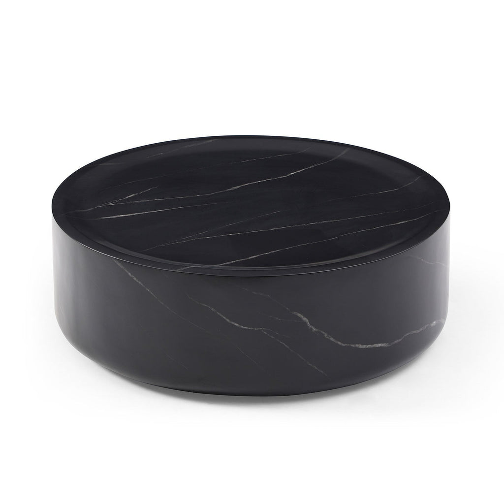 31.49'' Round coffee table,Sturdy Fiberglass table for Living Room, No